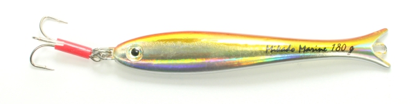 Mikado Marine Pilker 180 Gramm - Norwegenpilker Dorschköder gold-silber